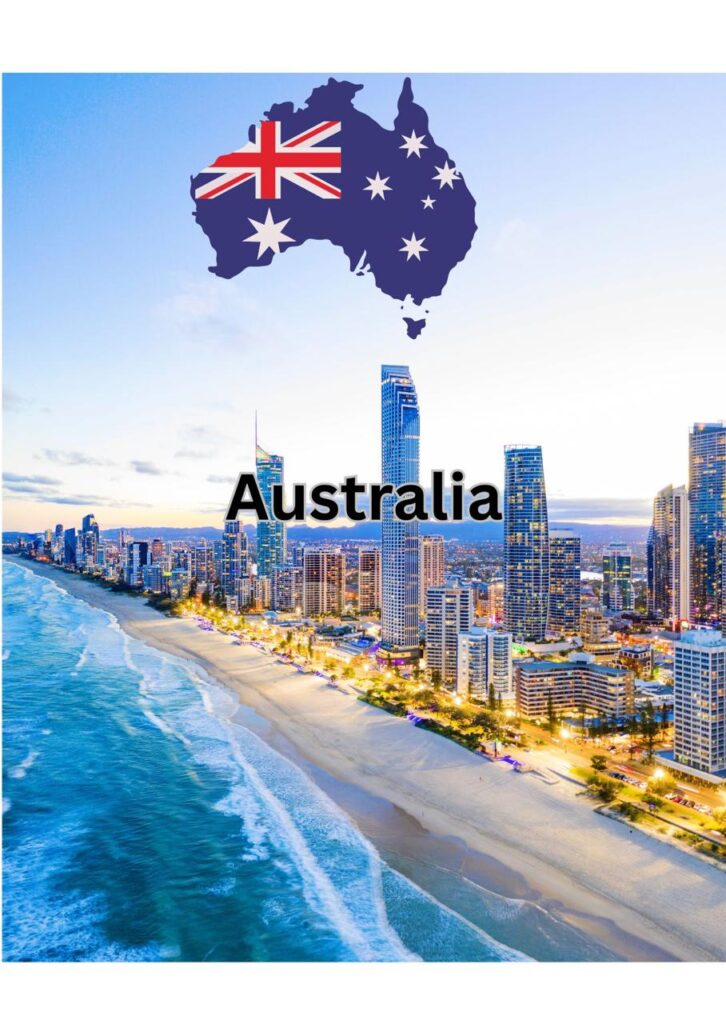 a image of austrailia and there flag ang gurujivisa provid there visa